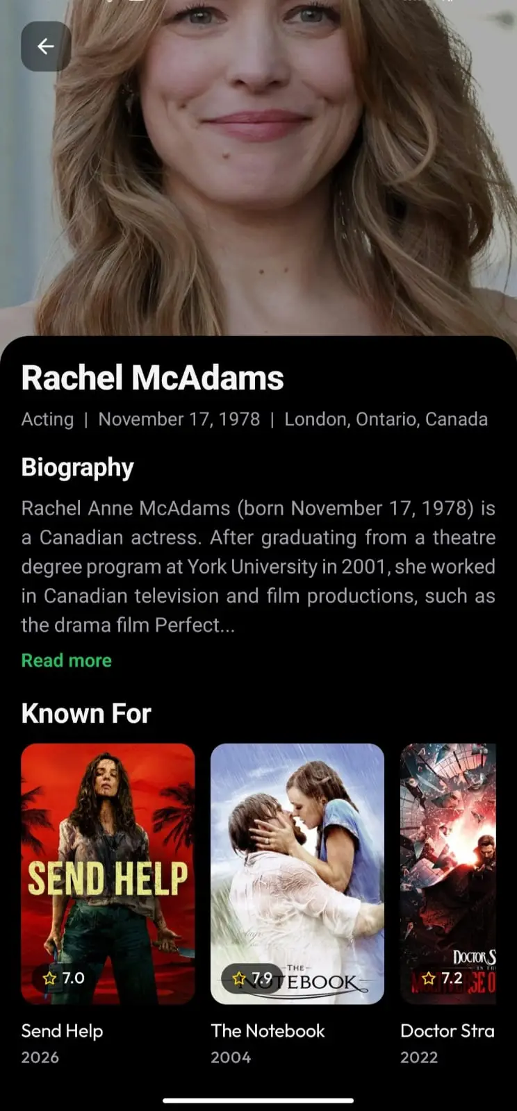 Actor profile