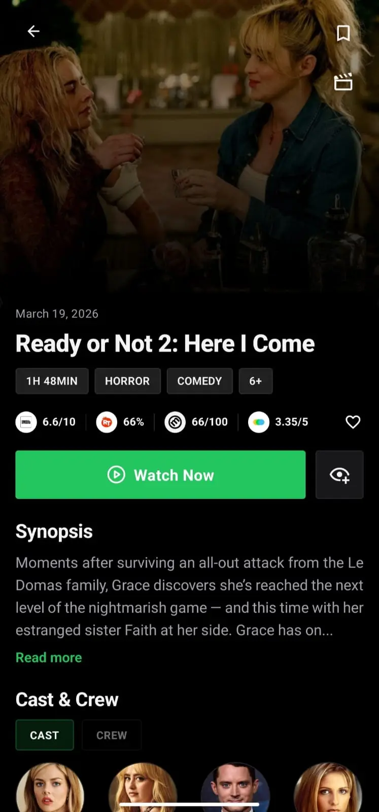 Movie detail screen